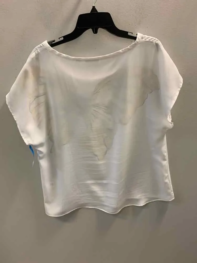 NEW YORK & CO Tops Size XL WHT/YELLOW Floral TOP