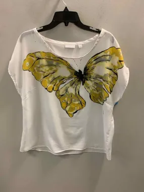 NEW YORK & CO Tops Size XL WHT/YELLOW Floral TOP