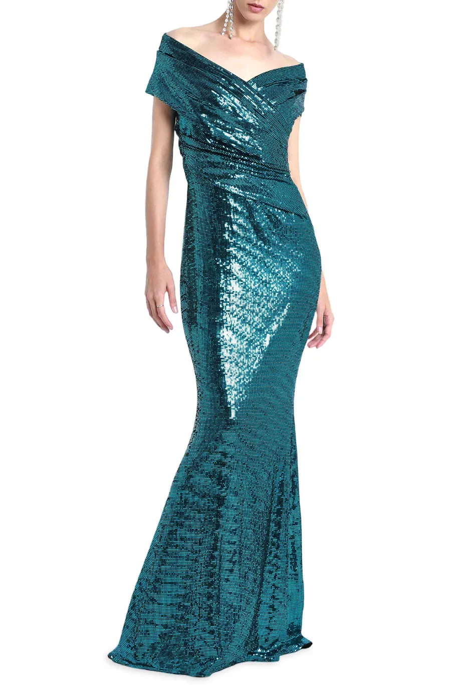 Off Shoulder Evening Gown