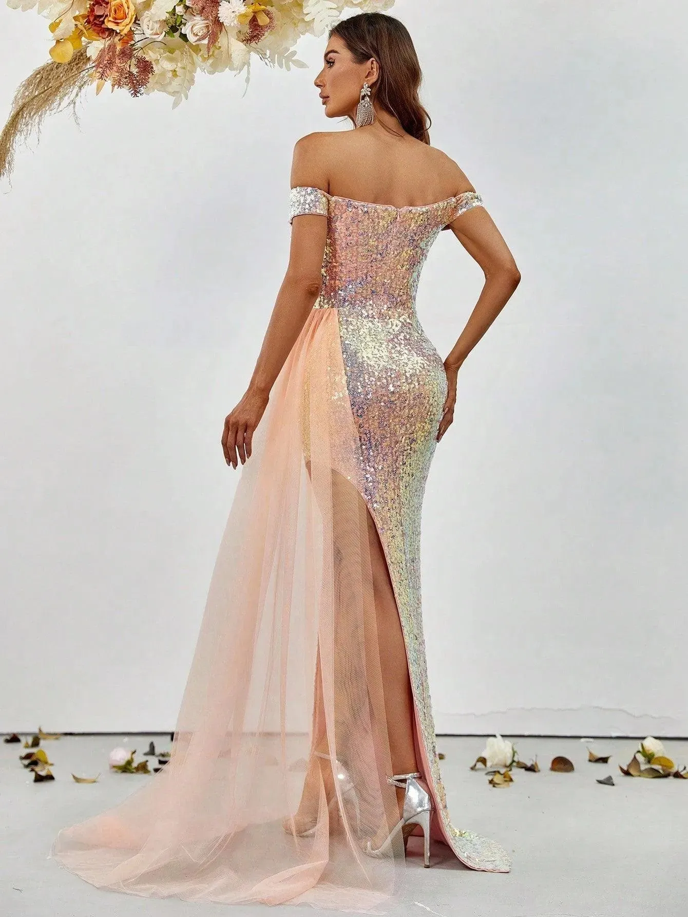 Off Shoulder Sweetheart Neckline Party Dress