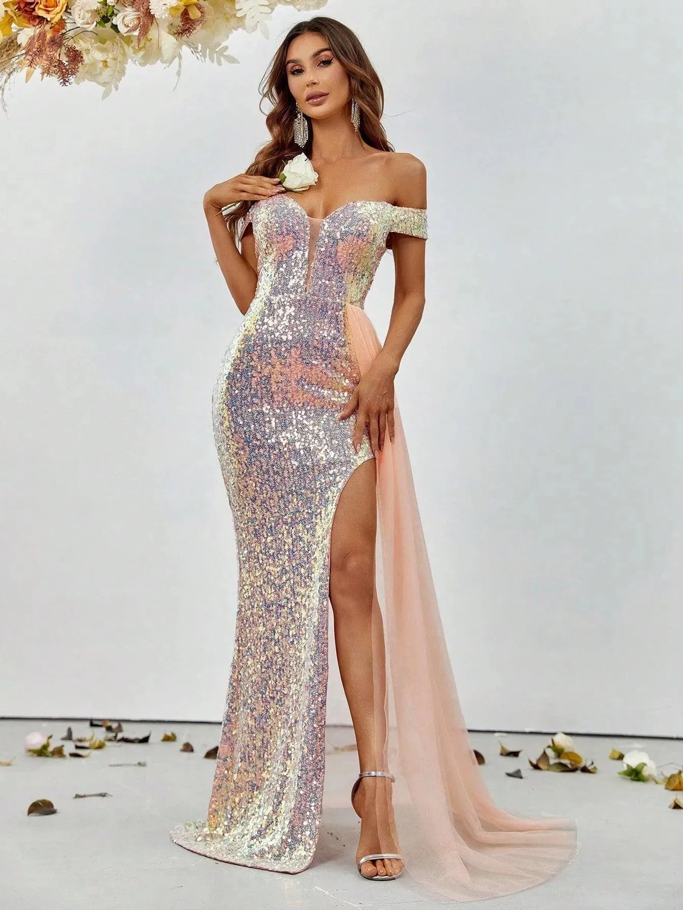 Off Shoulder Sweetheart Neckline Party Dress