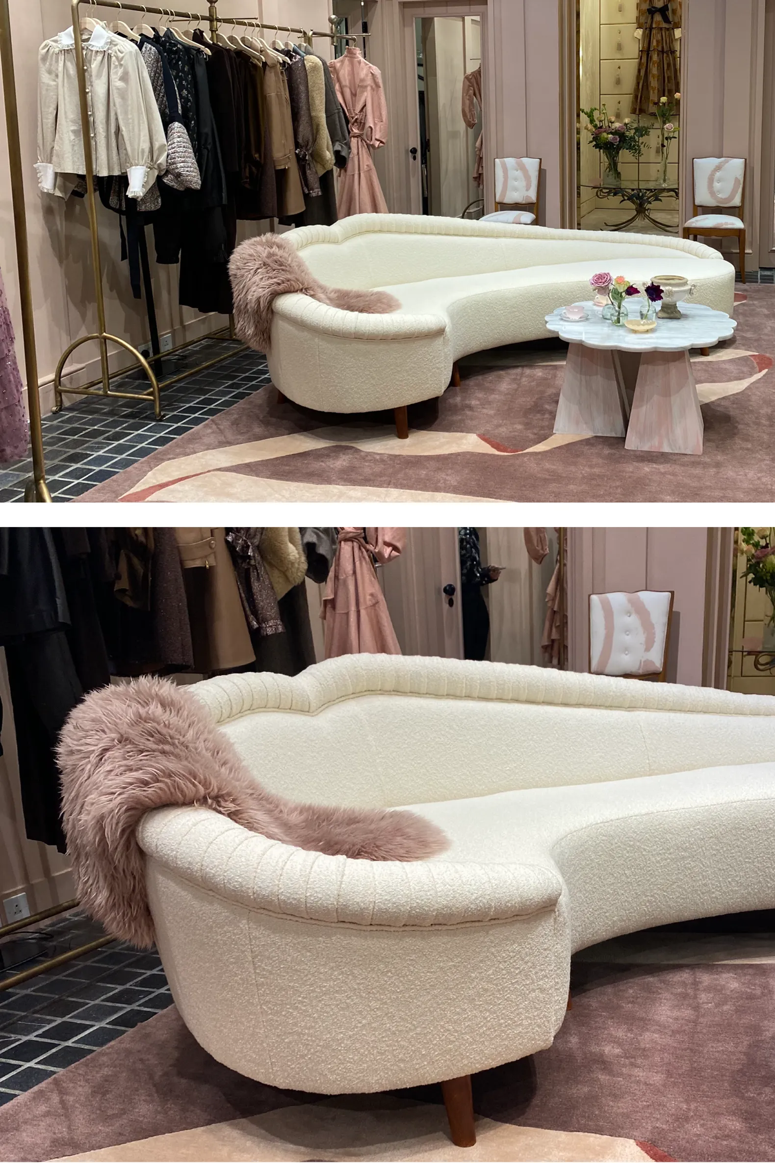 Off the Shoulder Chaise