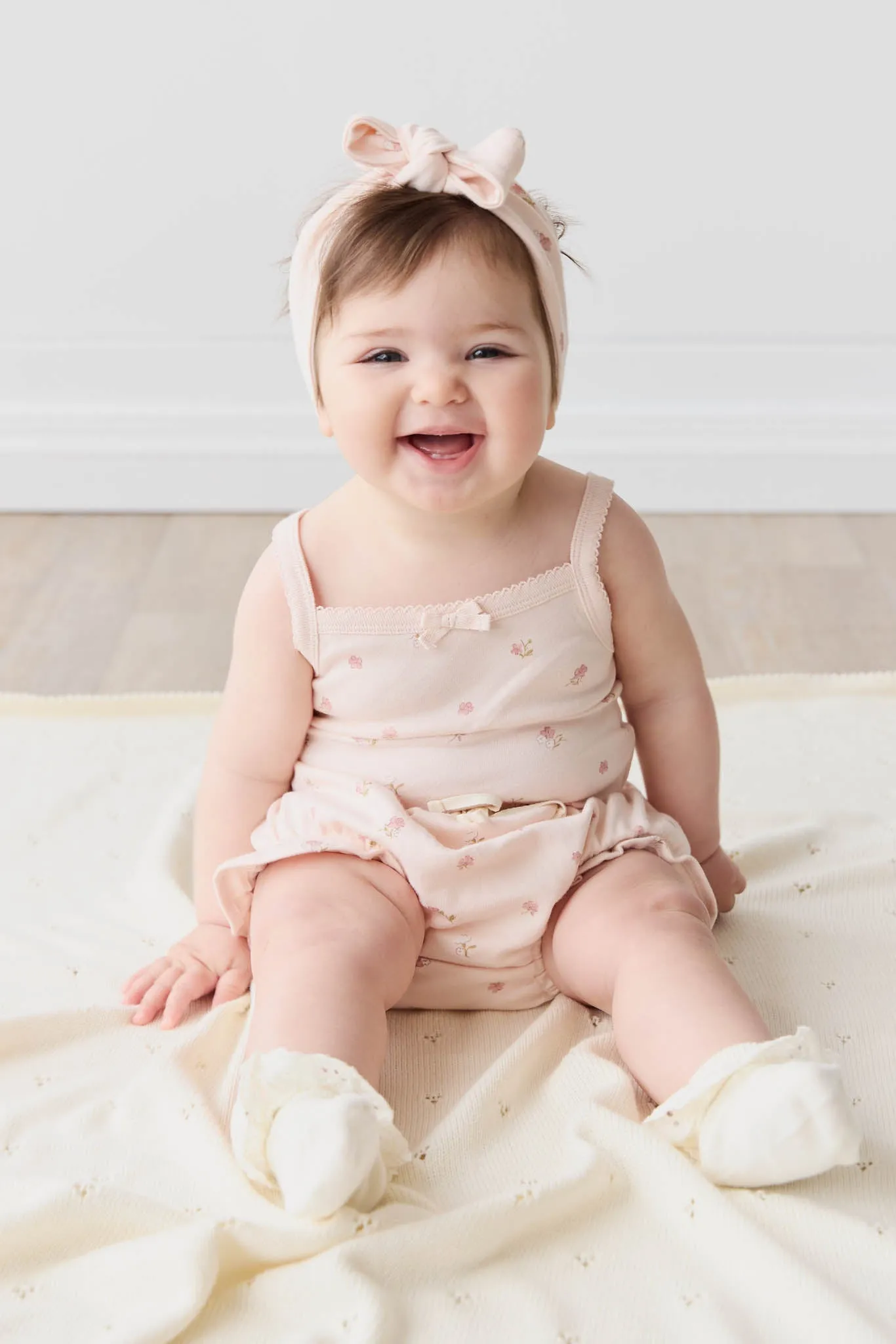 Organic Cotton Frill Bloomer - Meredith Morganite