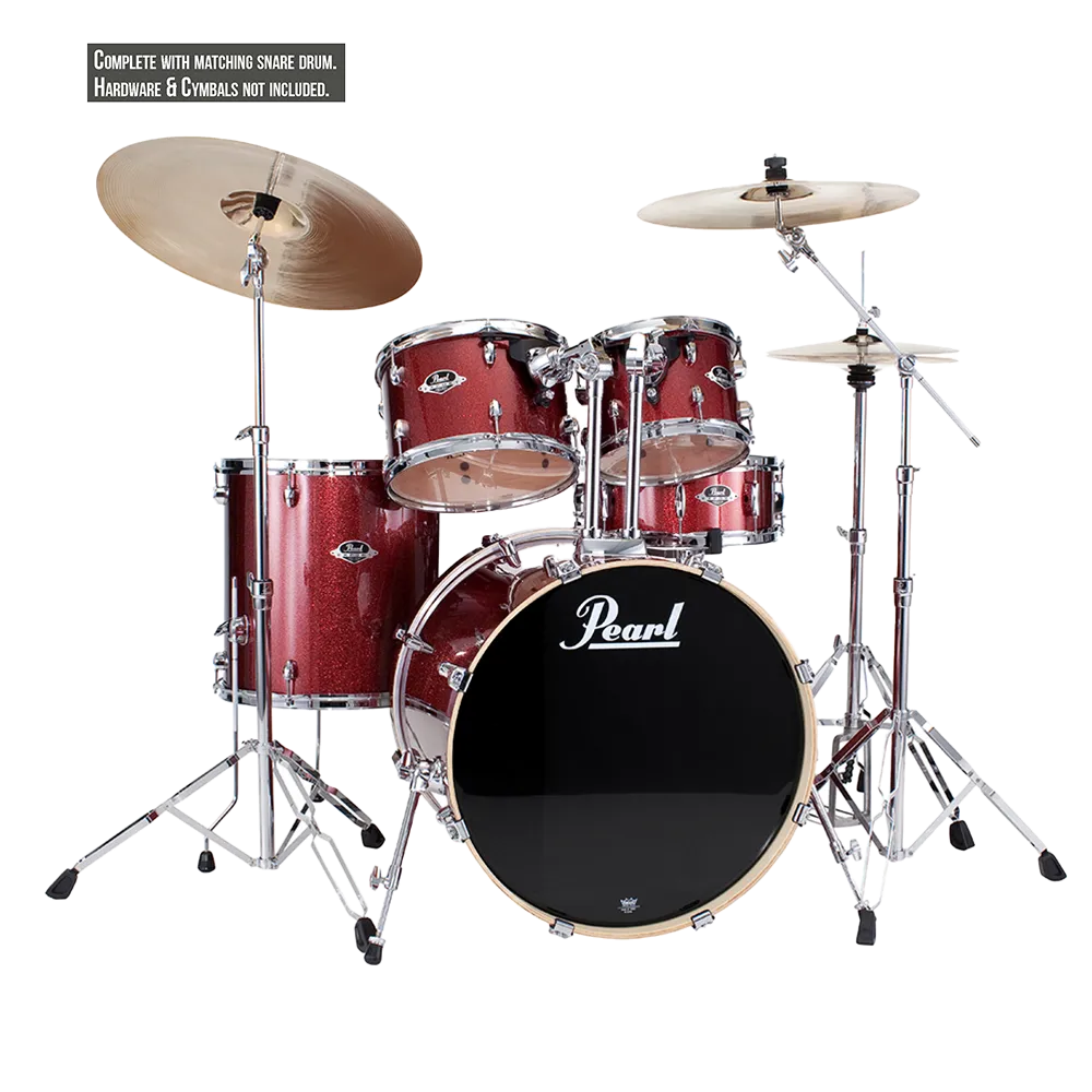 Pearl EXPORT 5 Pc Shell Pack BLACK CHERRY GLITTER (22" kick)