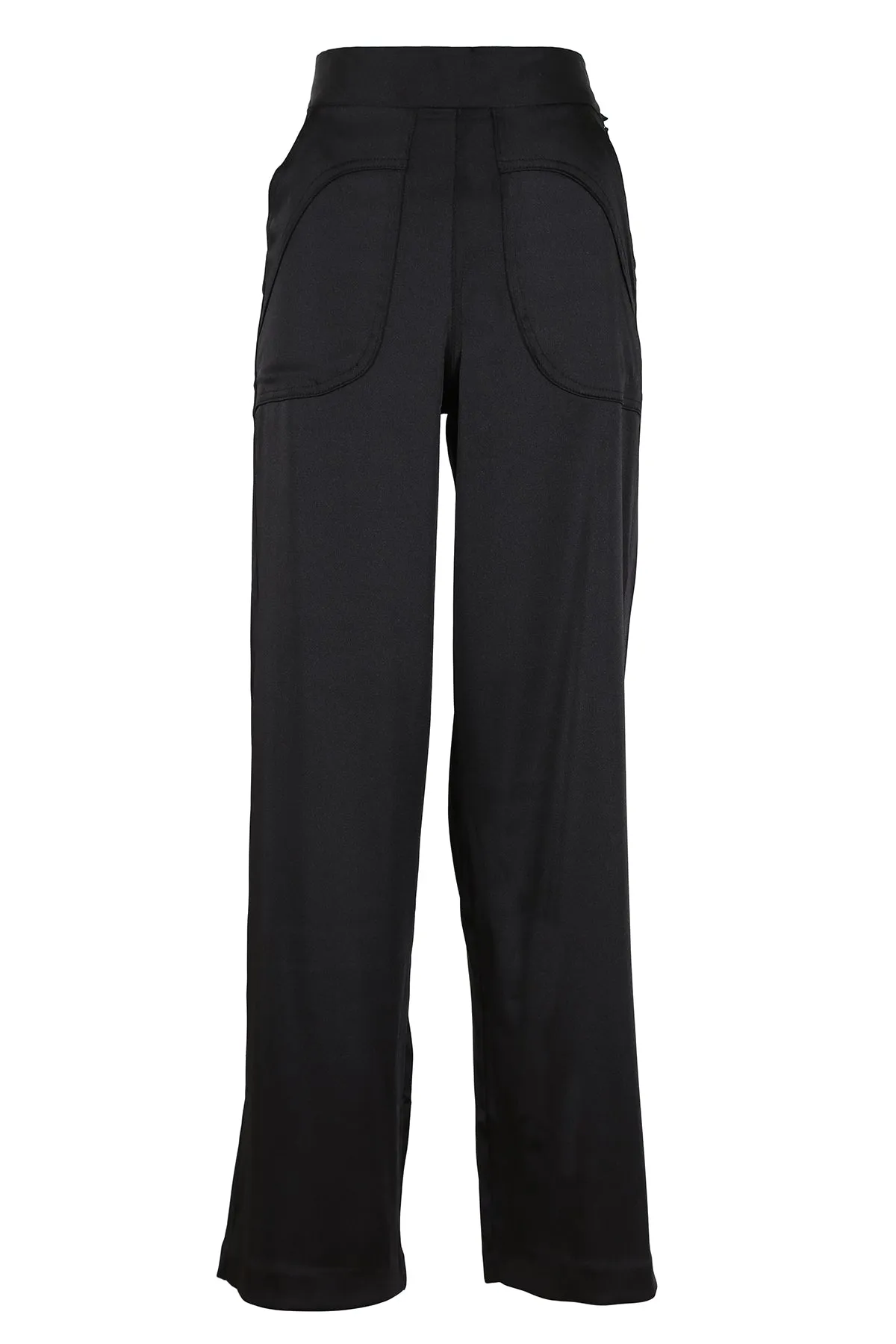 Peggy Long Pants Black in Satin