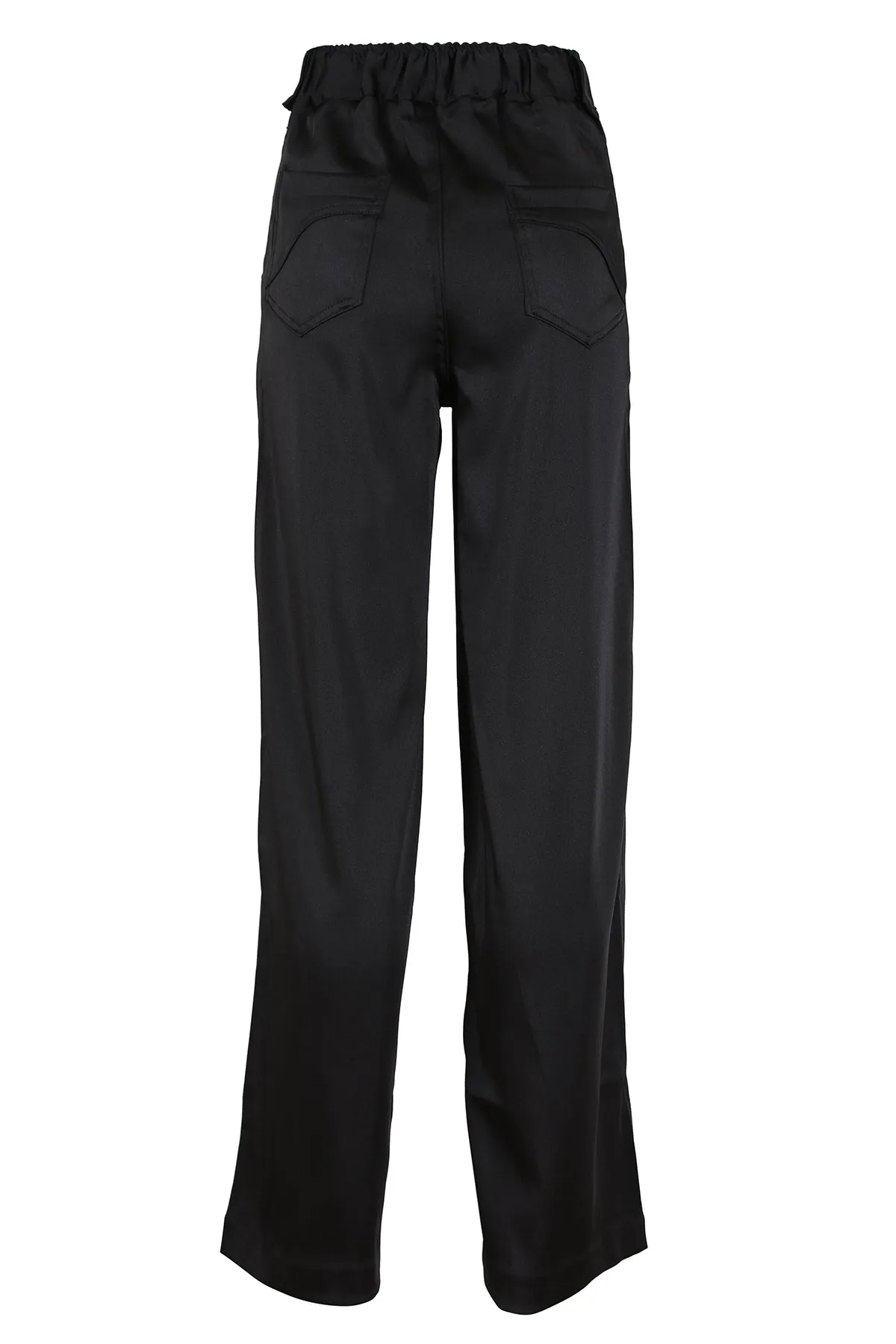 Peggy Long Pants Black in Satin