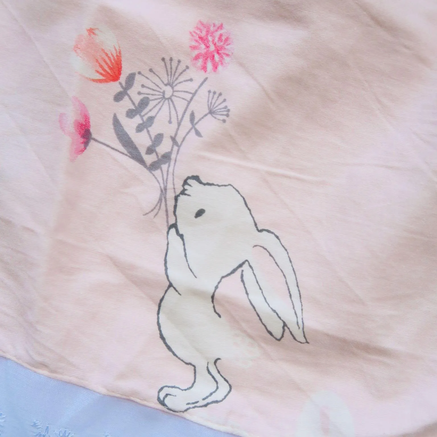 Peony Dress in Pink Bunnies