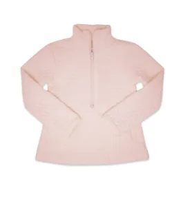 Pink Quilted Henry Half Zip