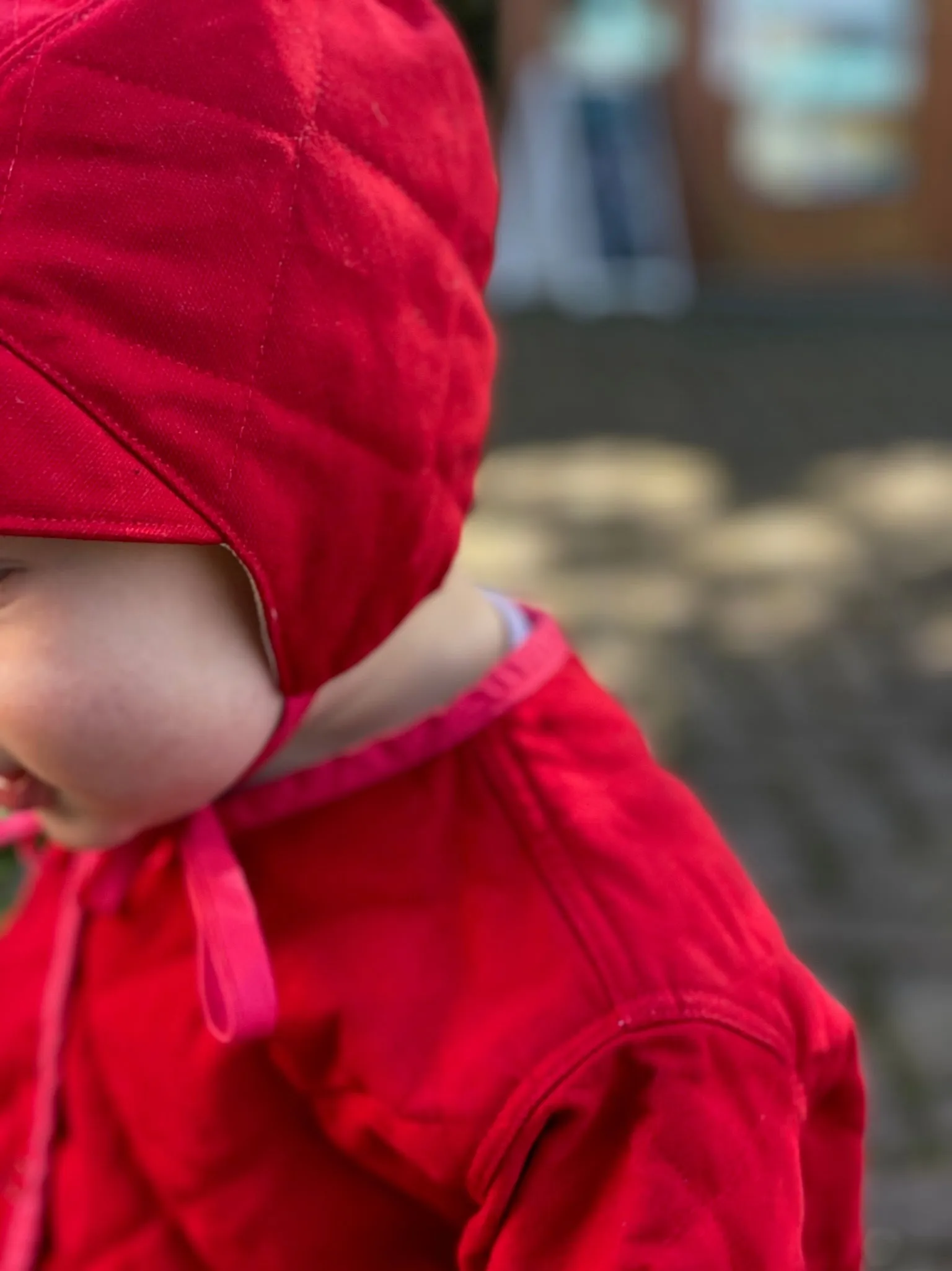 Quilted Bonnet - Crimson - Ready to Ship