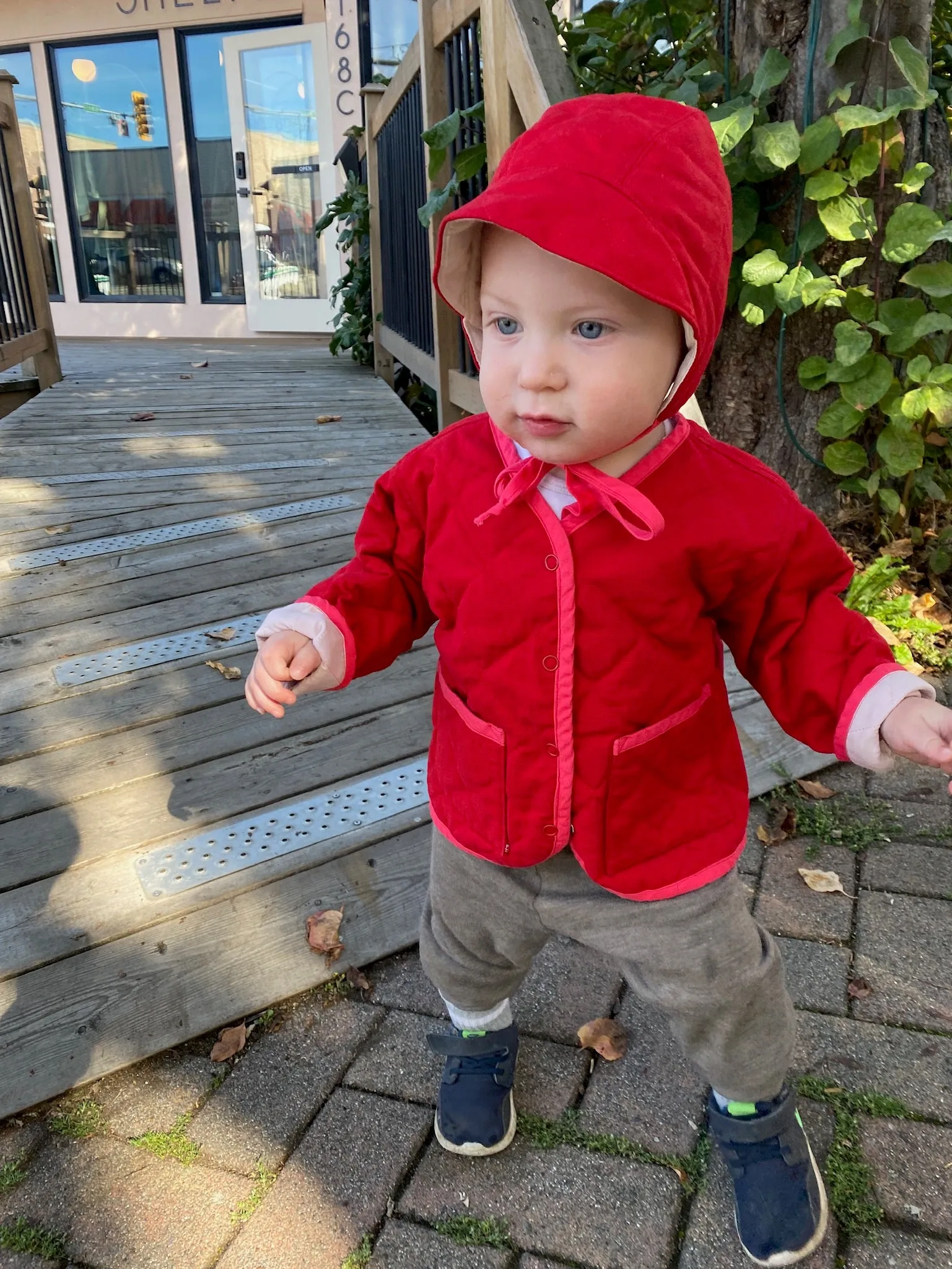 Quilted Bonnet - Crimson - Ready to Ship