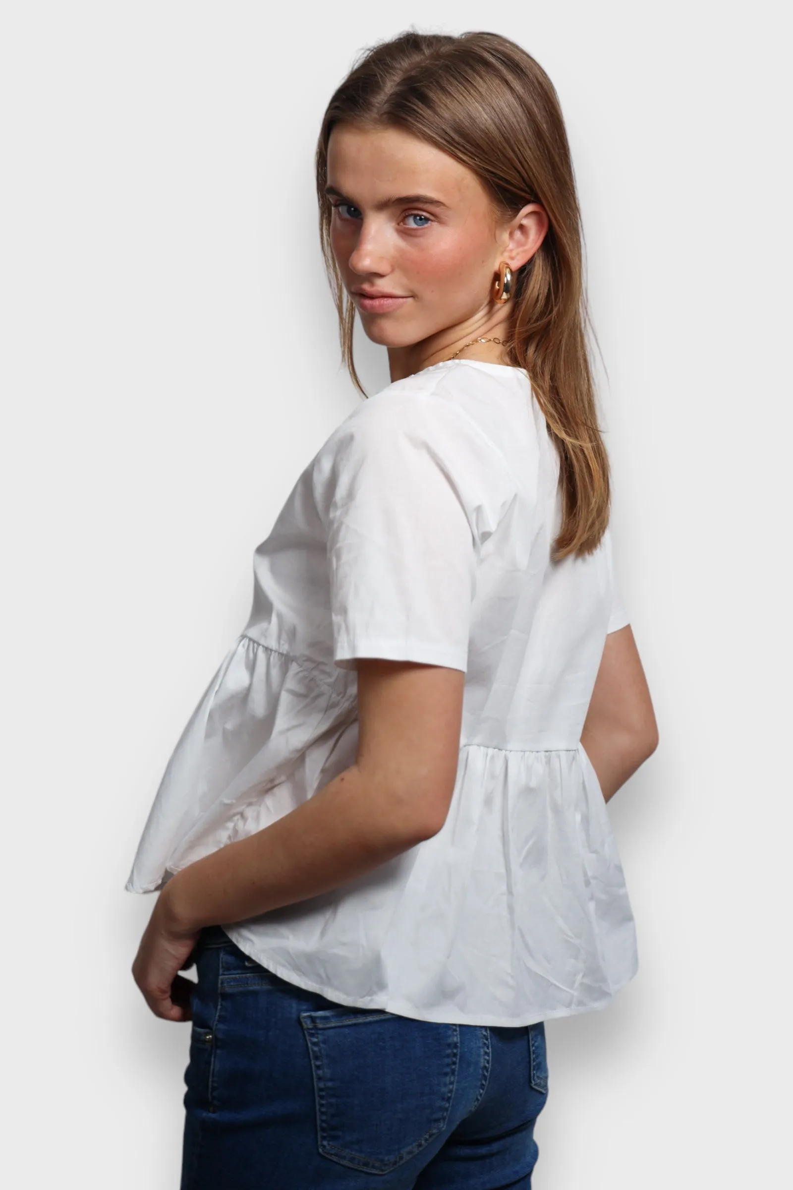 "Belle" blouse white