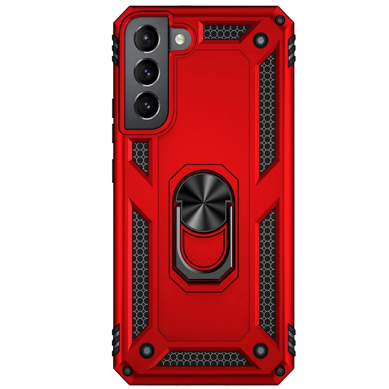 Red Military Kickstand Series Case with Belt Clip - Samsung Galaxy S22 Plus