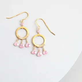 Rose Quartz Mini Boho Earrings