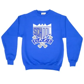 School Daze Crew Neck Sweatshirt - Royal/Grey/White