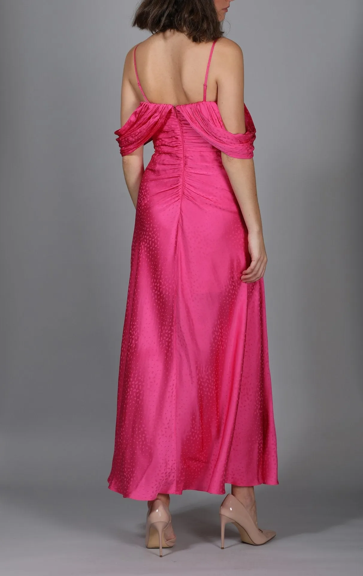 Self-Portrait Fuschia Off Shoulder Dress