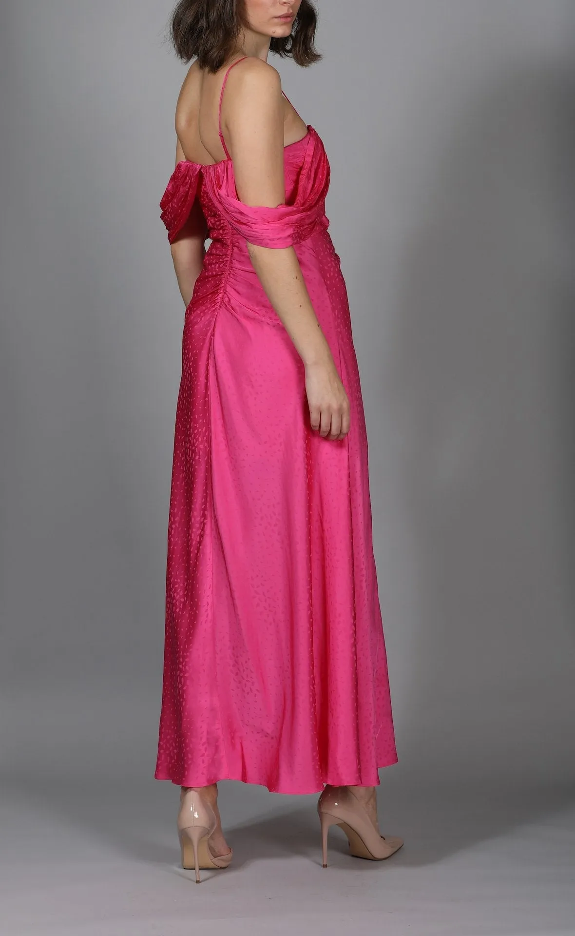 Self-Portrait Fuschia Off Shoulder Dress