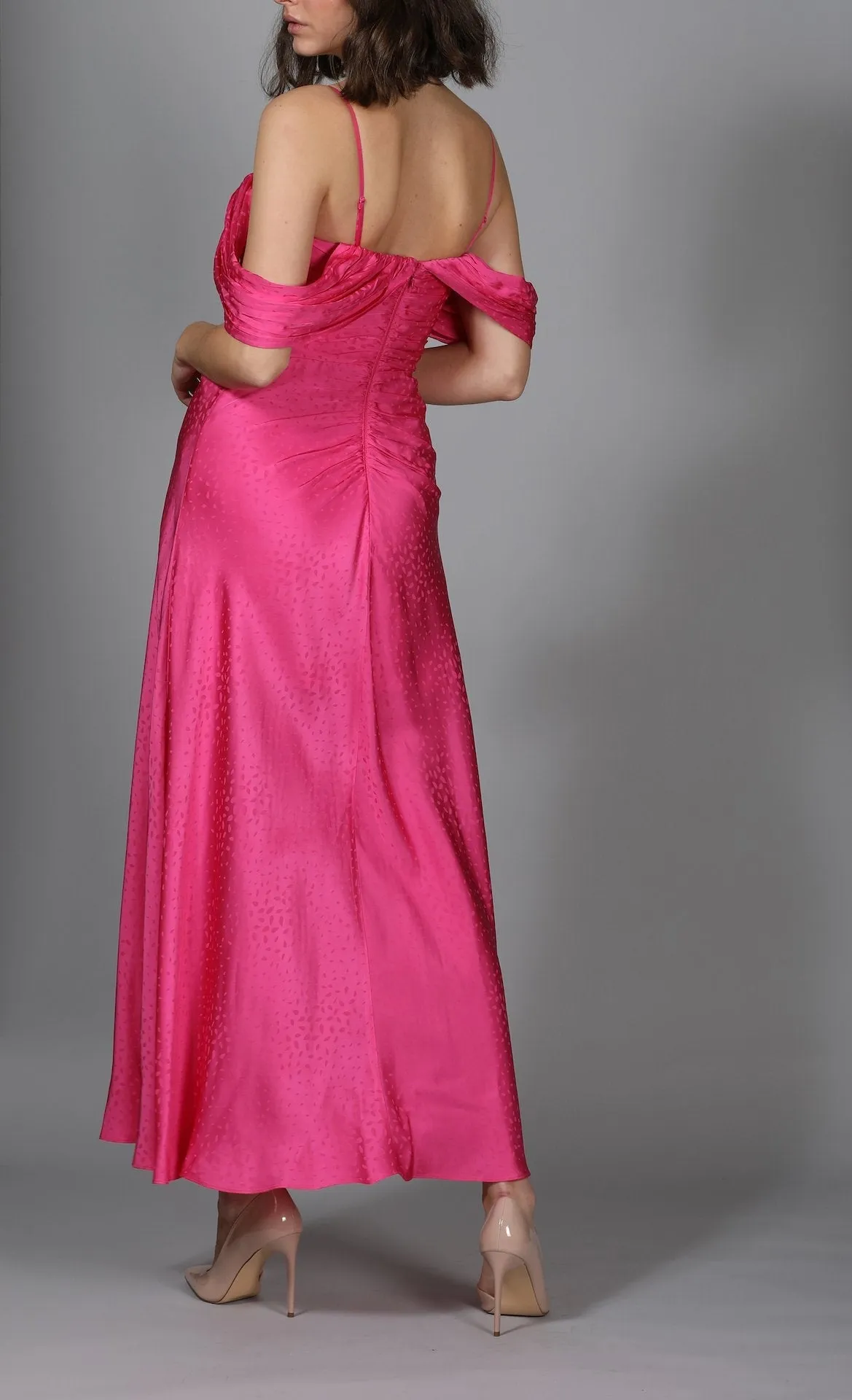 Self-Portrait Fuschia Off Shoulder Dress
