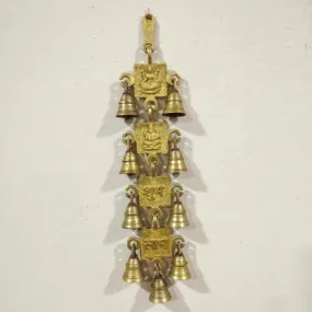 Shubh Labh Laxmi Ganesh Brass Bell (Set of 2)