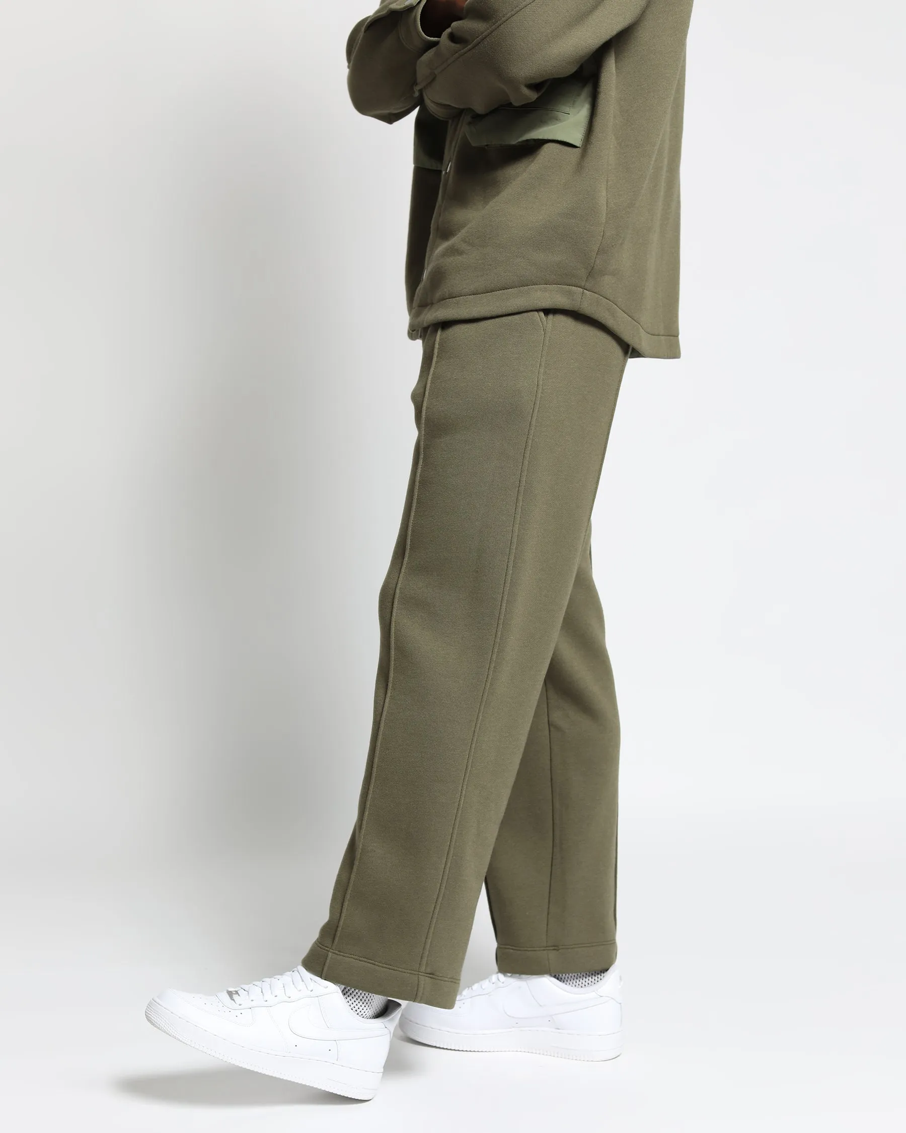 Sunnyside Brushed Terry Pin-tucked Wide Leg Pant