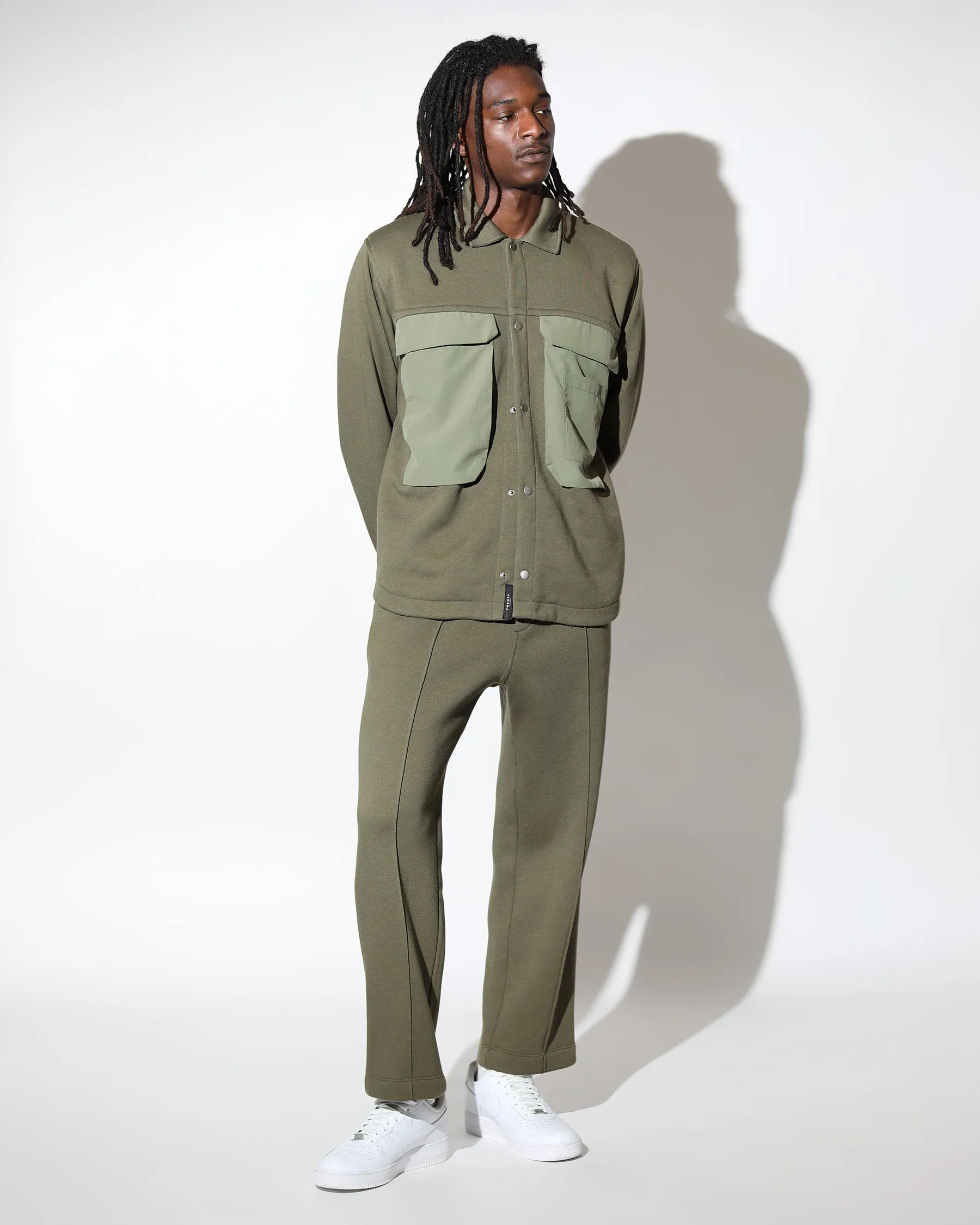 Sunnyside Brushed Terry Pin-tucked Wide Leg Pant