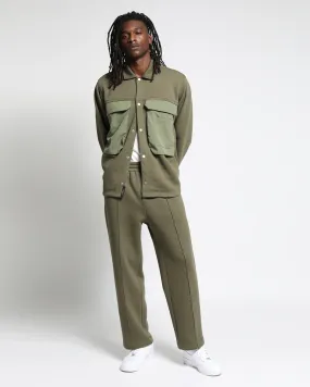Sunnyside Brushed Terry Pin-tucked Wide Leg Pant