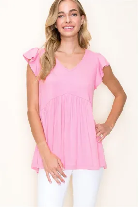The Caitlan Babydoll Ribbed Top