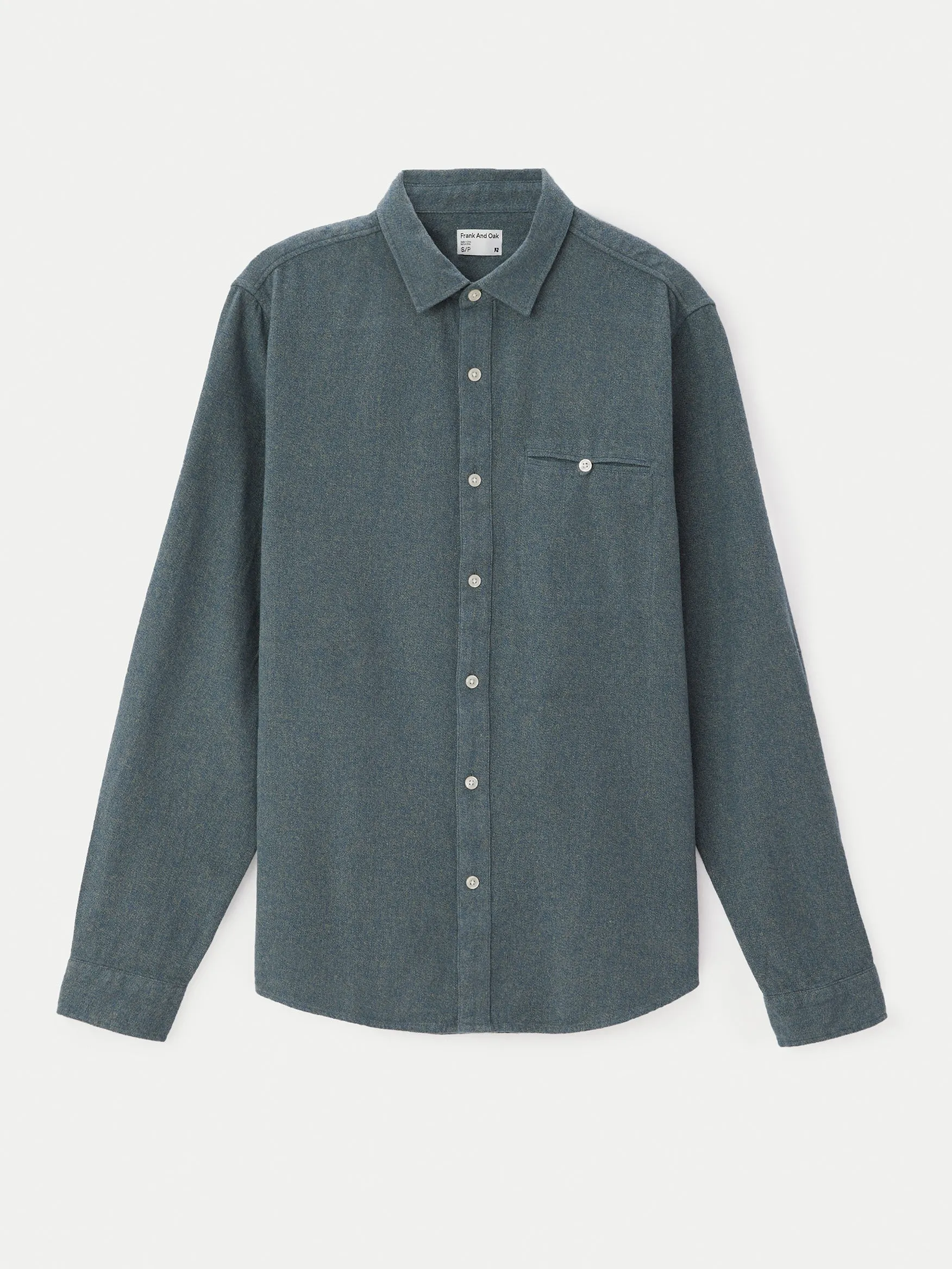 The Heathered Flannel Shirt in Agave