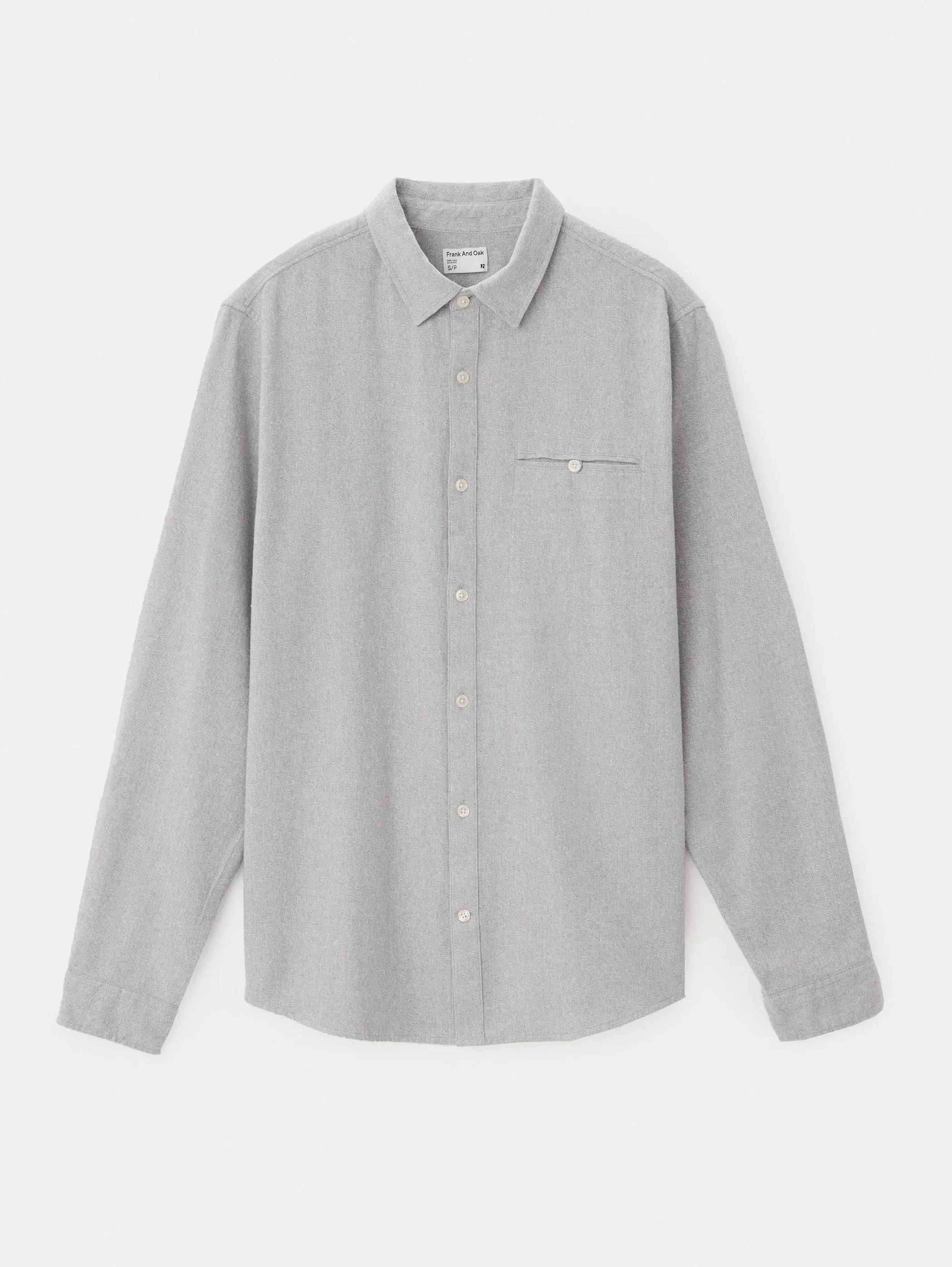 The Heathered Flannel Shirt in Grey