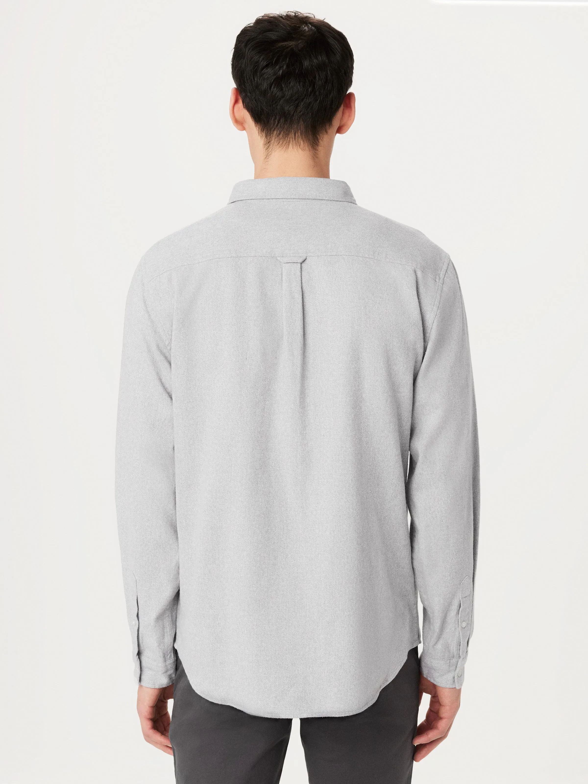 The Heathered Flannel Shirt in Grey