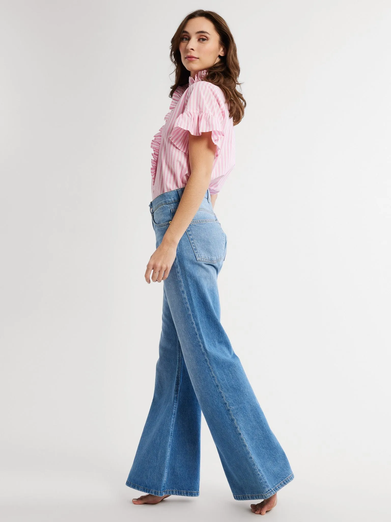 Vanessa Top in Bubblegum Stripe
