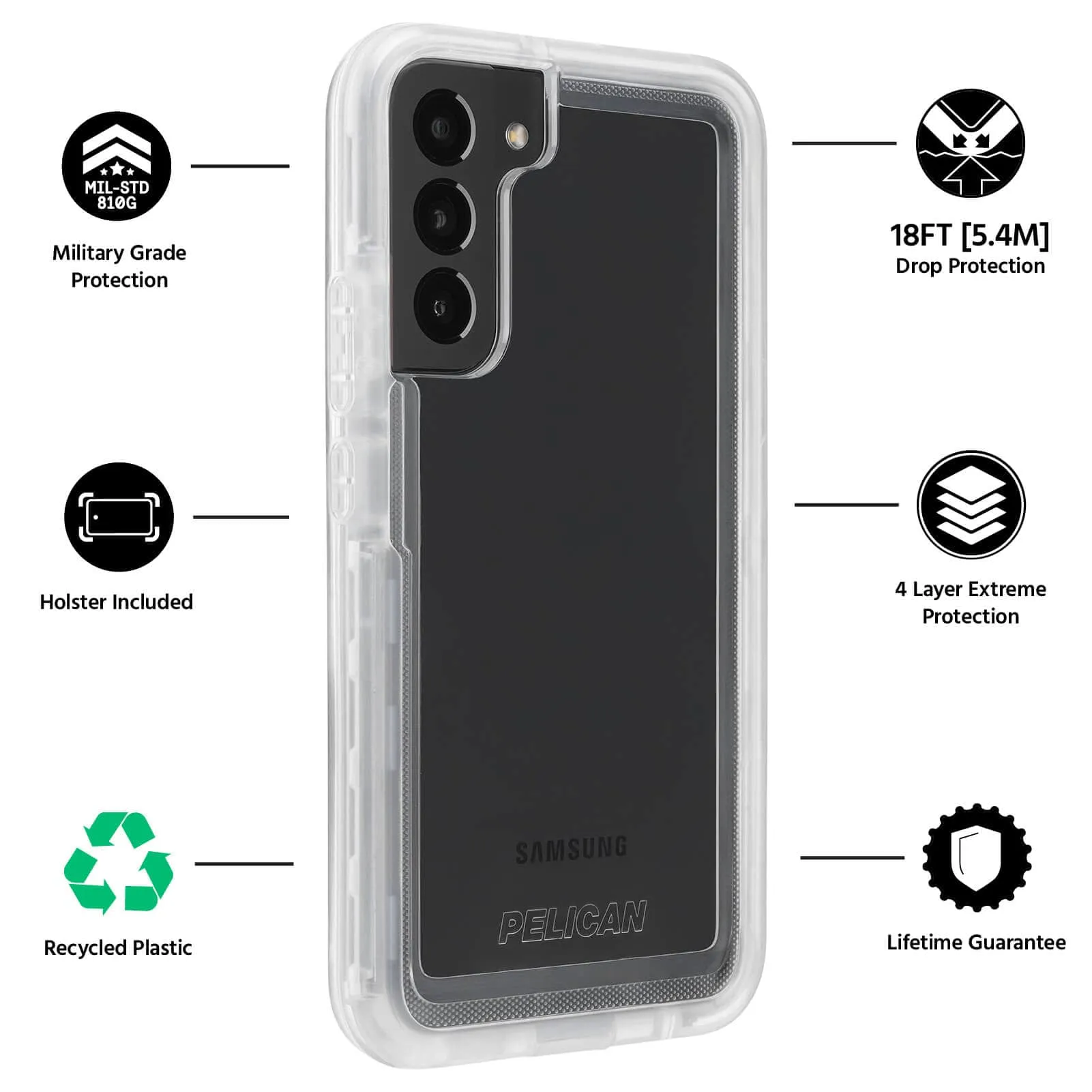 Voyager Case for Samsung Galaxy S22 - Clear