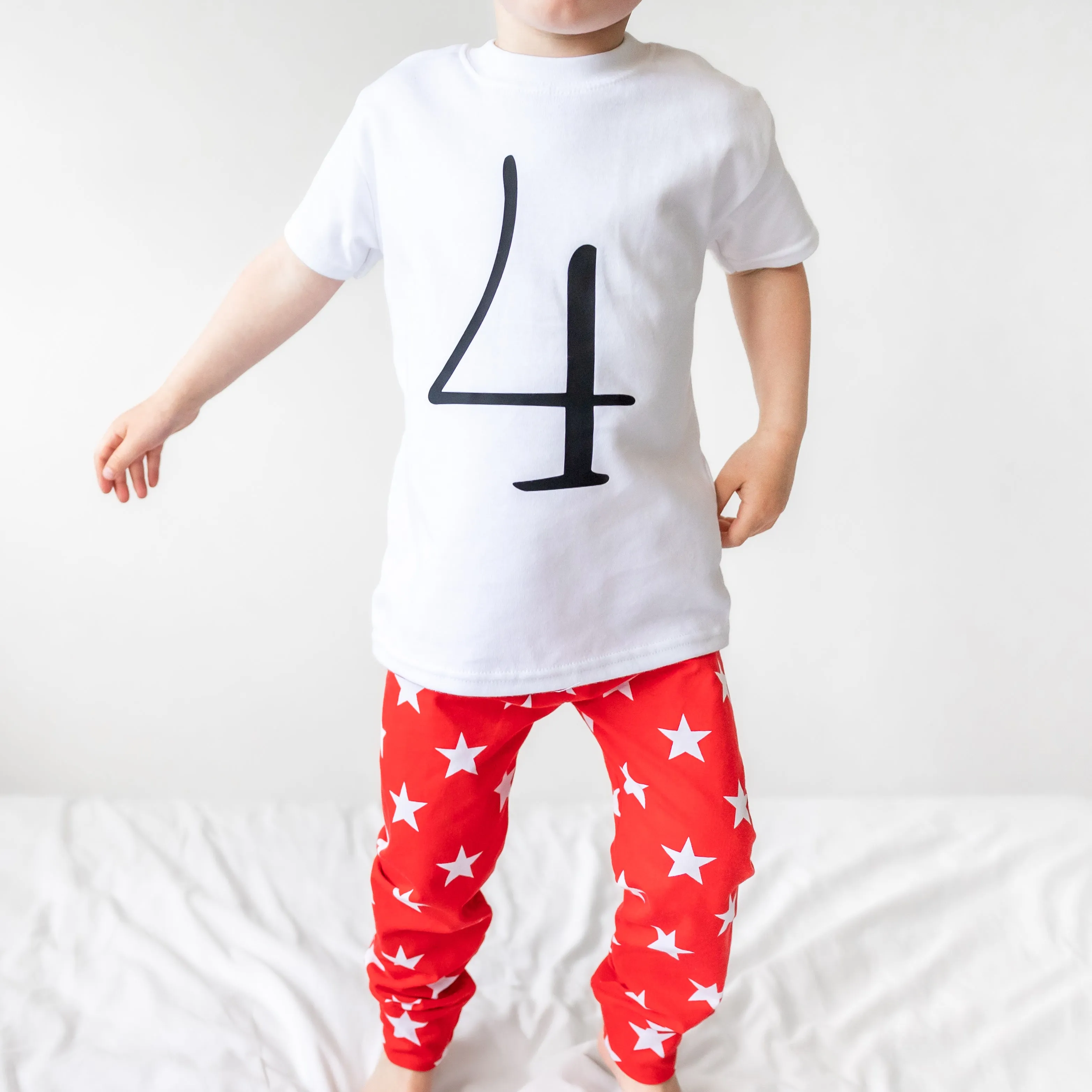 White Birthday Number 4 top