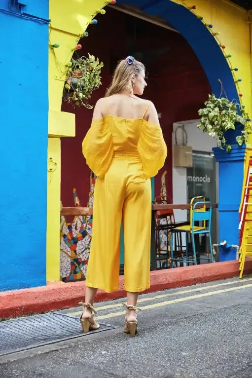 Yellow off Shoulder JumpSuit