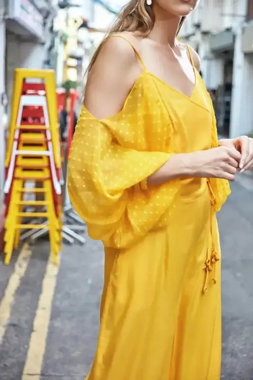 Yellow off Shoulder JumpSuit