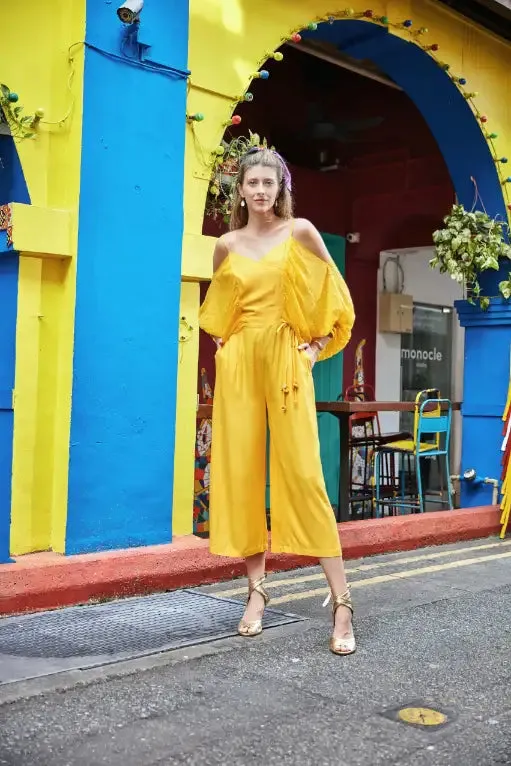 Yellow off Shoulder JumpSuit