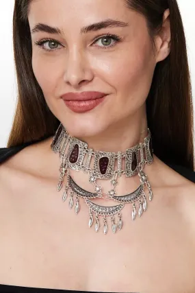 ZeyDor Red Enamelled Necklace 6129